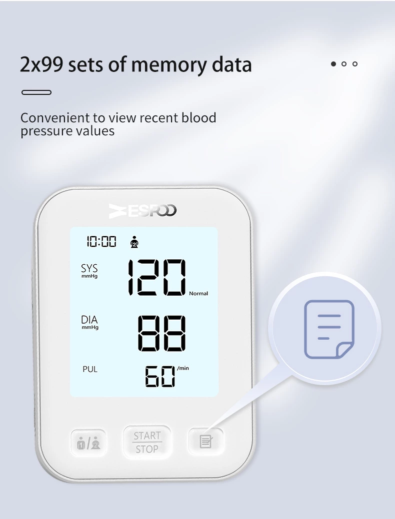 Blood Pressure Monitor LCD Display