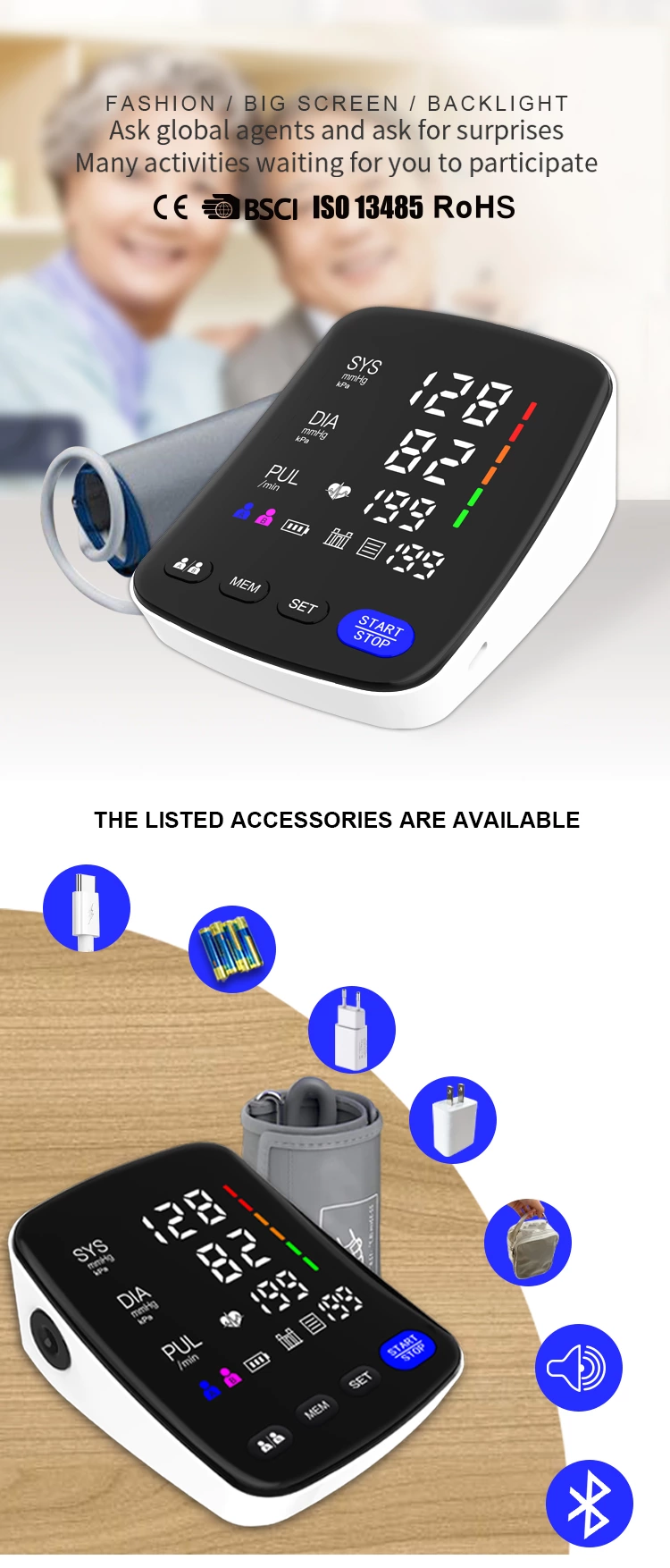 LED Display Blood Pressure Monitor